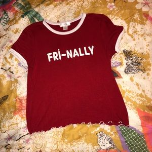 ✨Red Cropped T-Shirt